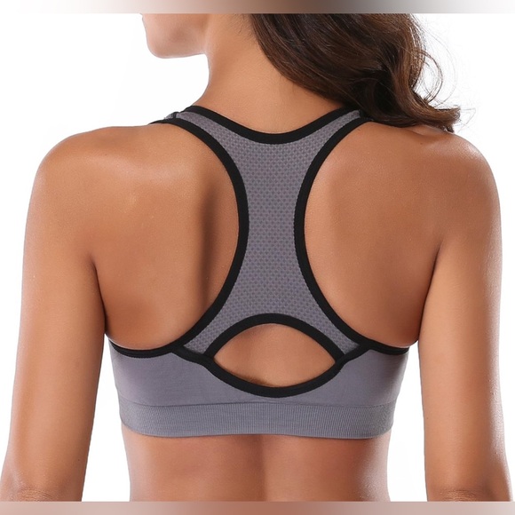 MIRITY Women Racerback Sports Bras - High Impact Workout Gym Activewear Bra - Picture 3 of 5